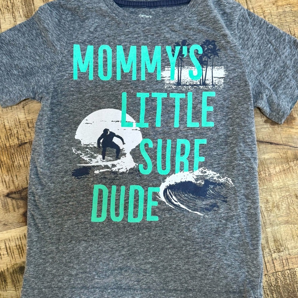 Carter's Gray Mommy’s Surf Dude T-Shirt